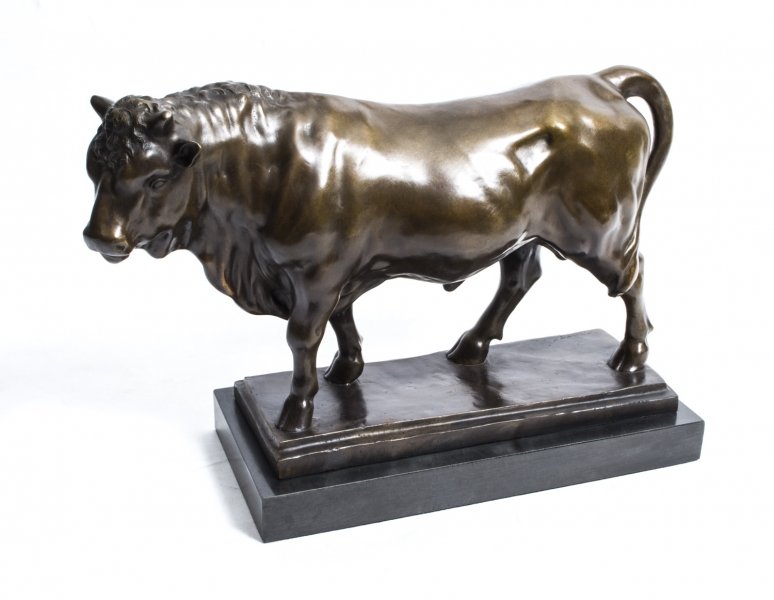 Bronze Bull Sculpture | Bronze Animal Statue| | Ref. no. 01562 | Regent Antiques
