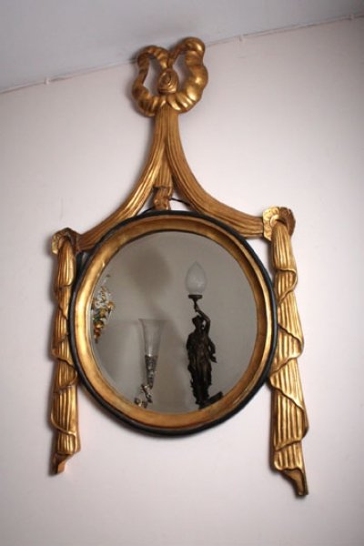 Ornate Gilded Sheraton Mirror with Swags and Bows | Ref. no. 01606 | Regent Antiques