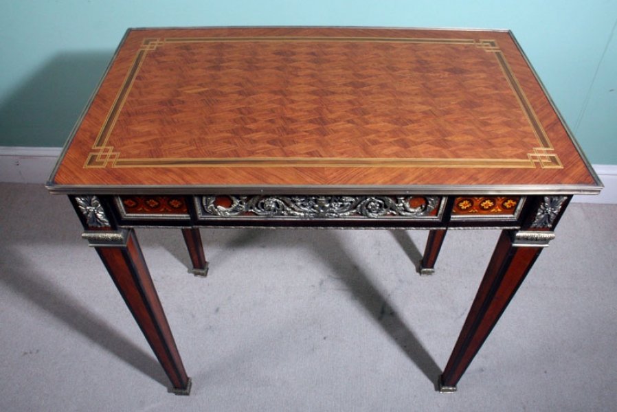 French Louis XVI Style Parquetry Side / Writing Table | Ref. no. 01609 | Regent Antiques