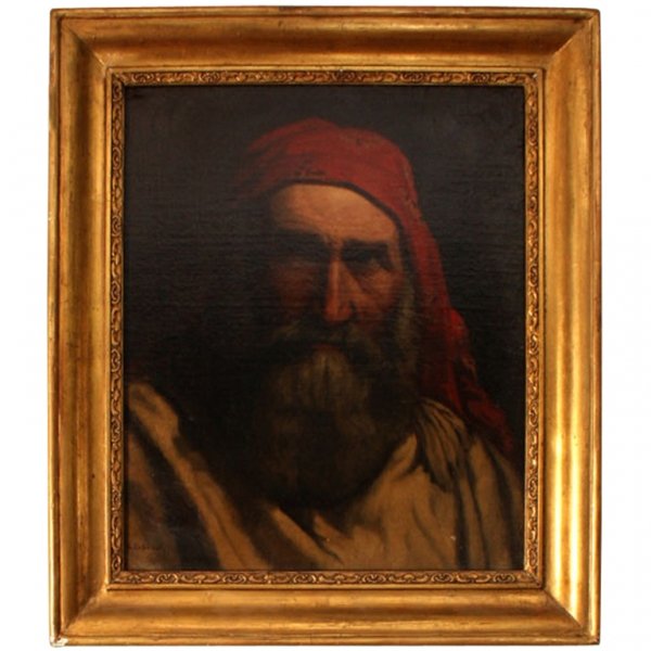 Antique Painting \'Old Fisherman\' A H Cabuzel c.1880 | Ref. no. 01733 | Regent Antiques