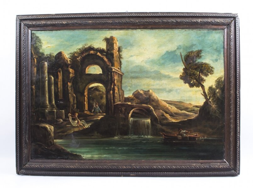 Antique Oil Painting Landscape Ruins c.1910 | Ref. no. 01748a | Regent Antiques