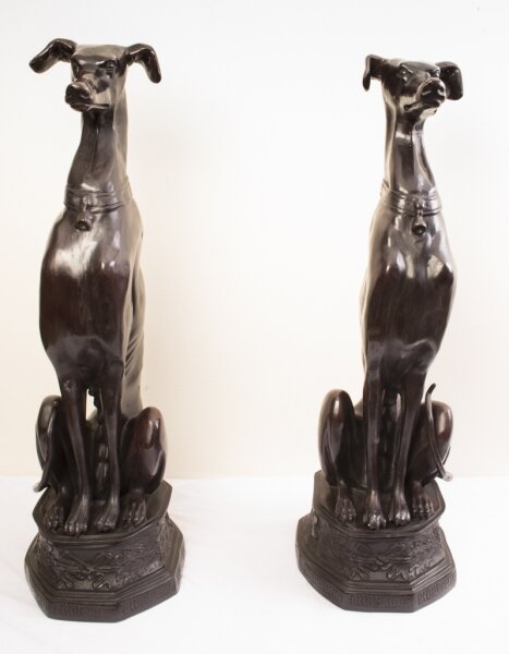 Large Pair of Art Deco Style Bronze Dogs | Ref. no. 01828 | Regent Antiques