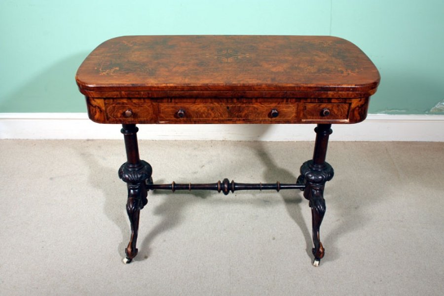Large Antique Victorian Burr Walnut Card Table c.1860 | Ref. no. 01843 | Regent Antiques
