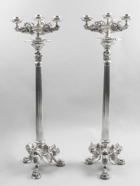 silver plated candelabra | Ref. no. 01871 | Regent Antiques