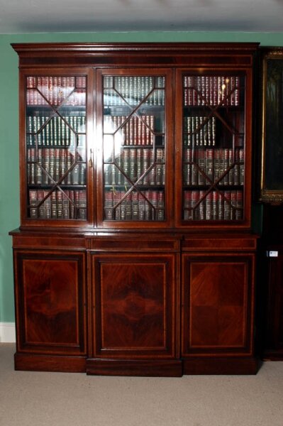 Antique Victorian Inlaid  Mahogany Bookcase C1890 | Ref. no. 01945 | Regent Antiques