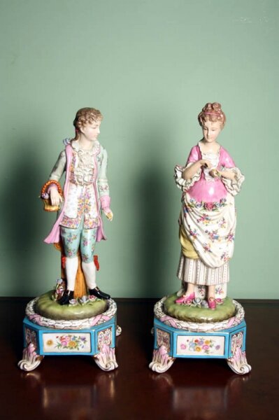 Charming Pair Large Russian Imperial Porcelain Figures | Ref. no. 01980 | Regent Antiques