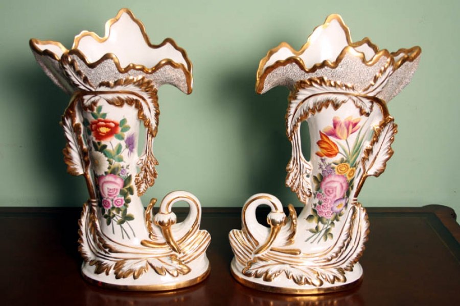 Grand Pair Russian Imperial Gilded Porcelain Vases | Ref. no. 01987 | Regent Antiques
