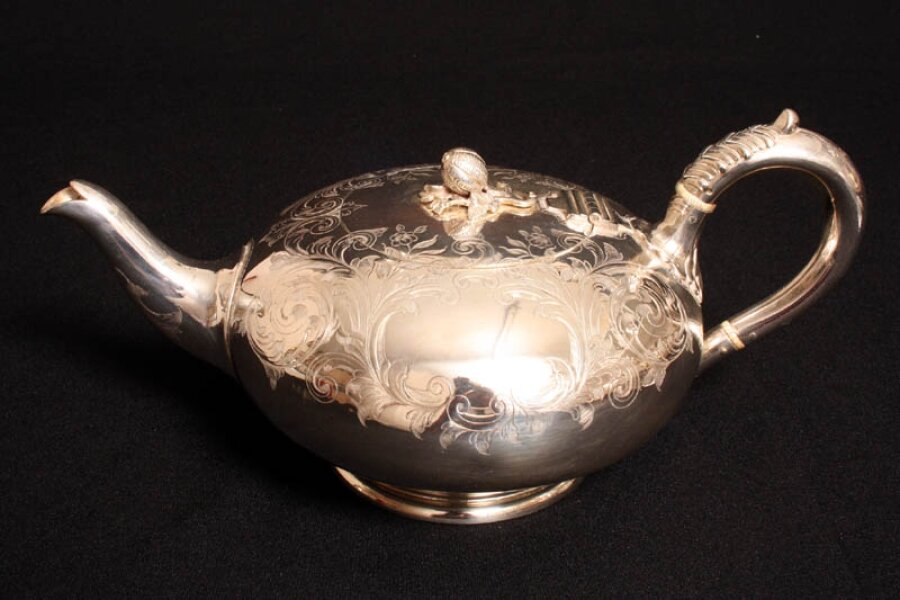 Antique Victorian silver plated teapot C1860 | Ref. no. 02034 | Regent Antiques