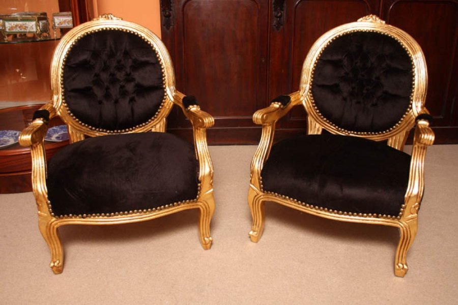 Pair Gorgeous Louis XV Giltwood Child\'s Armchair | Ref. no. 02072 | Regent Antiques