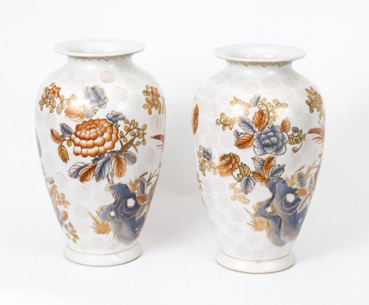 Pair Japanese Imari Hand Painted Porcelain Vases | Ref. no. 02090 | Regent Antiques