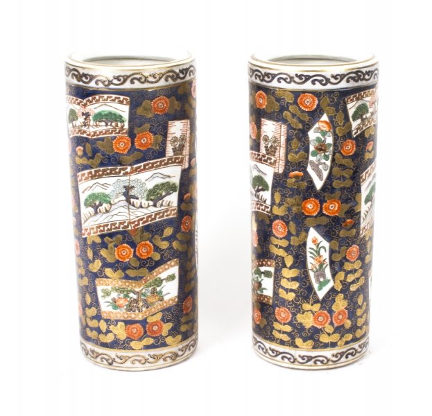 Pair Japanese Imari Hand Painted Porcelain Vases | Ref. no. 02111 | Regent Antiques