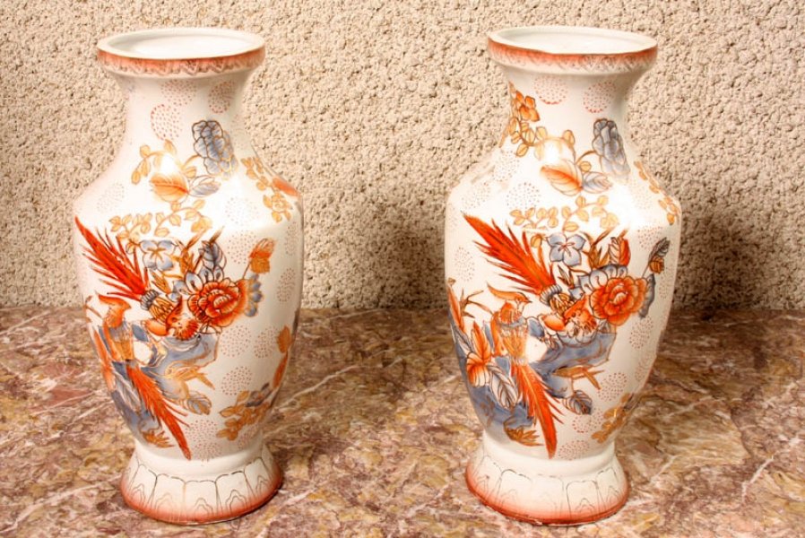 Pair Japanese Imari Hand Painted Porcelain Vases | Ref. no. 02117 | Regent Antiques