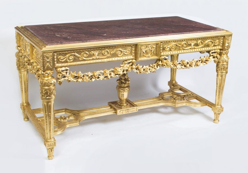 Louis XV Style Giltwood & Marble Centre Console Table | Ref. no. 02150 | Regent Antiques