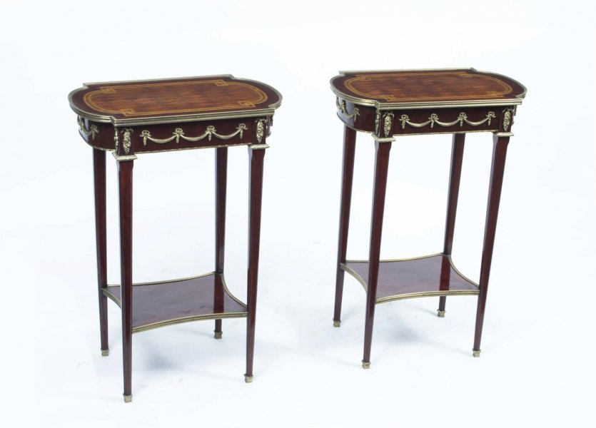 Pair of French Louis XVI Style Occasional Bedside Tables | Ref. no. 02206 | Regent Antiques