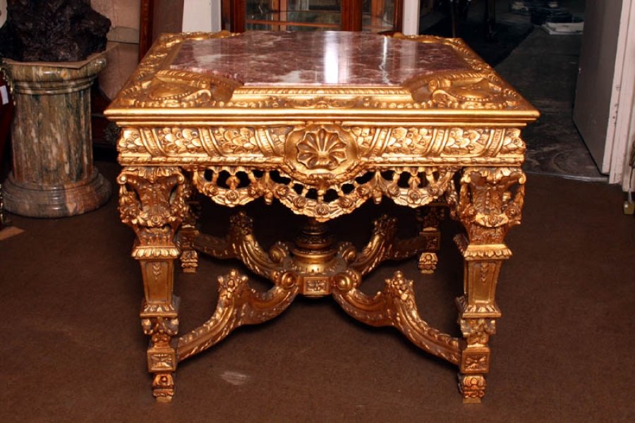 Louis XV Giltwood & Marble Centre Table | Ref. no. 02226 | Regent Antiques