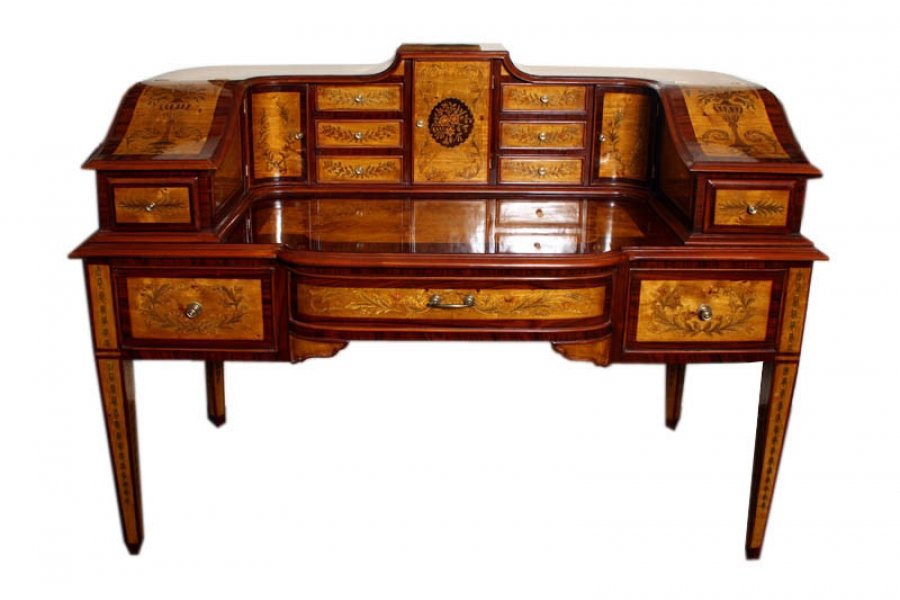 Carlton House Desk | Satinwood Carlton House Desk | Ref. no. 02227 | Regent Antiques