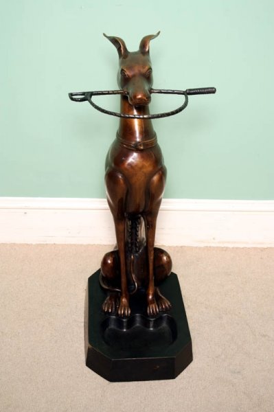 Charming Bronze Doberman Dog Umbrella & Cane Stand | Ref. no. 02251 | Regent Antiques