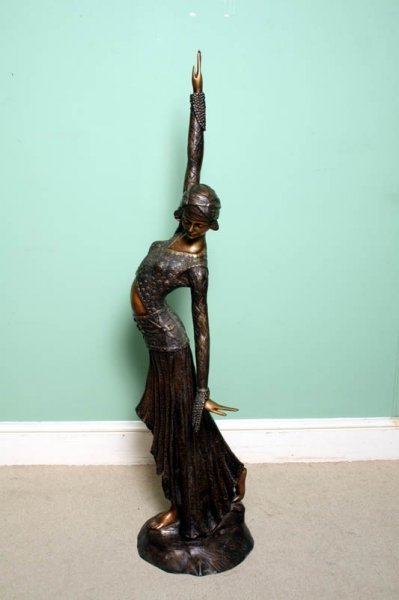 Stunning Large Bronze Lady Dancer Statue Chiparus | Ref. no. 02262 | Regent Antiques