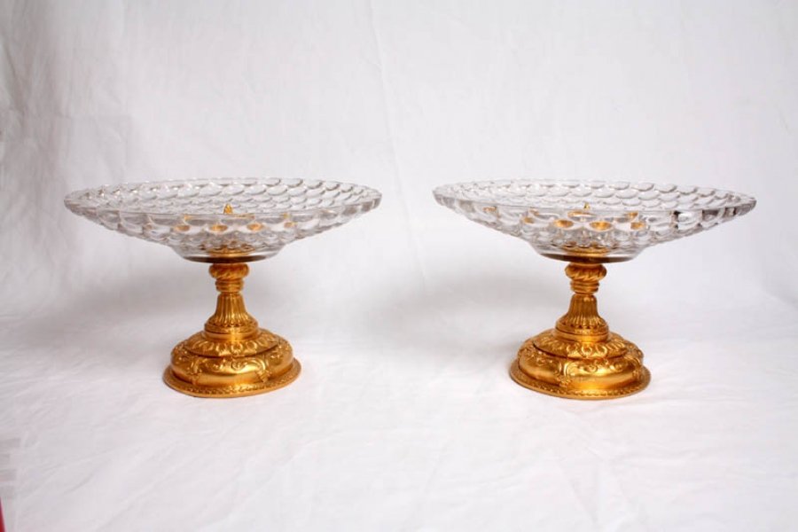 Pair Cut Glass & Gilded Bronze Centrepiece Bowls | Ref. no. 02419 | Regent Antiques