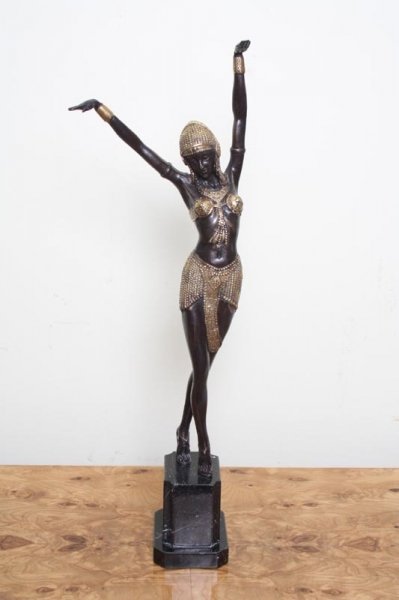 Beautiful Gilded Bronze Female Dancer Oriental Dress | Ref. no. 02451 | Regent Antiques