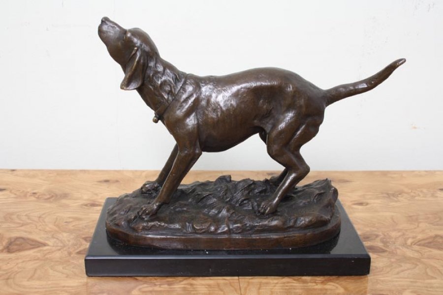 Stunning Bronze Ladrador Dog on Marble Base Milo | Ref. no. 02459 | Regent Antiques