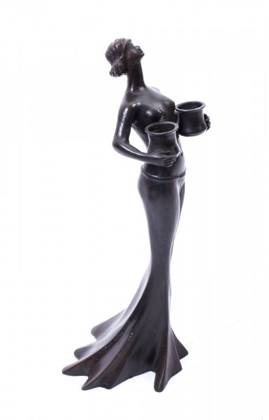 Bronze Sculpture Lady in Flowing Dress | Bronze Statue | Ref. no. 02461 | Regent Antiques