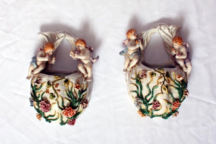 Stunning Pair French Sevres Hand Painted Water Fonts | Ref. no. 02549 | Regent Antiques