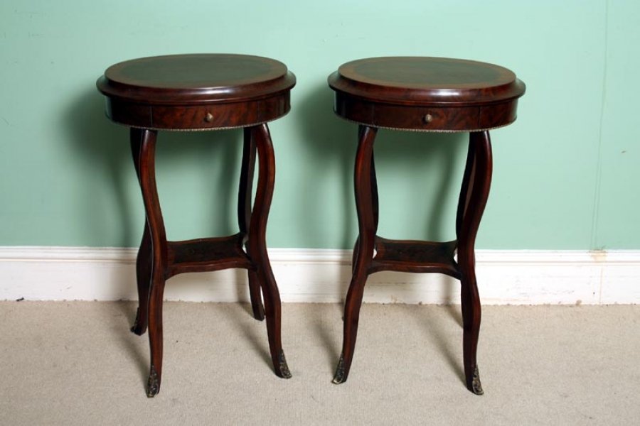 Stunning Pair Walnut Oval Occasional Tables | Ref. no. 02566a | Regent Antiques
