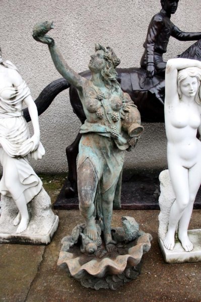 Vintage Life Size Bronze Garden Statue Fountain | Ref. no. 02583 | Regent Antiques