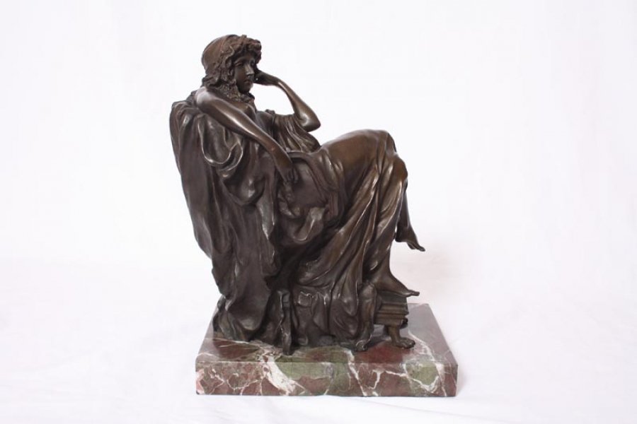 Lovely Nude Maiden Bronze Sculpture Marble Base | Ref. no. 02620 | Regent Antiques