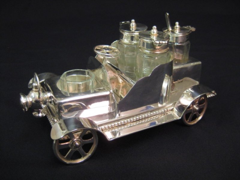 English Silver Plated Motorcar Condiment Cruet Set | Ref. no. 02873 | Regent Antiques