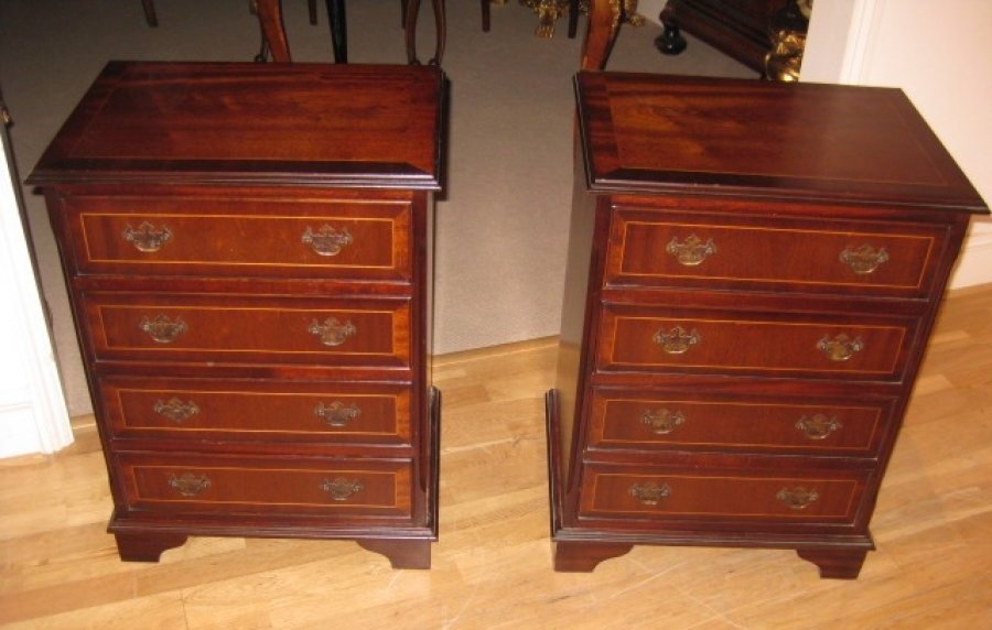 Pair Vintage Flame Mahogany  Chests Bedside Cabinets | Ref. no. 02874 | Regent Antiques