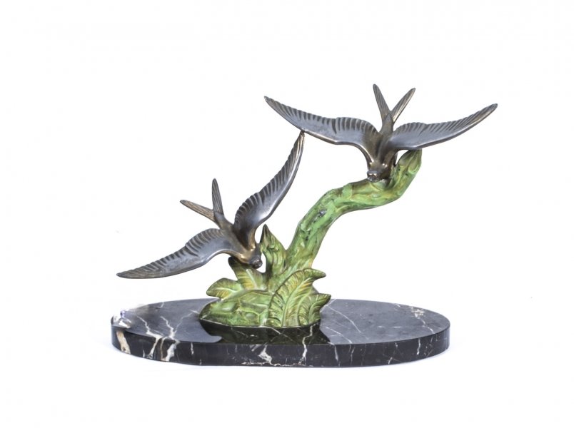 Antique Art Deco Bronze Swallows c.1920 | Ref. no. 02879 | Regent Antiques