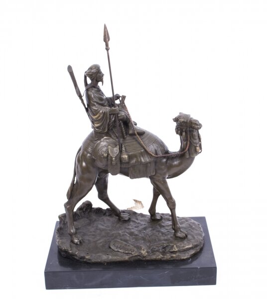 Bedouin Warrior on a Camel Bronze Sculpture|Bronze Sculpture of a Bedouin Warrior| | Ref. no. 02900 | Regent Antiques