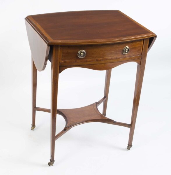 Antique Edwardian Inlaid Drop leaf Occasional Table C1900 | Ref. no. 02977x | Regent Antiques