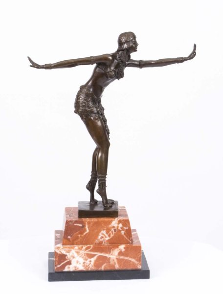 Art Deco Style Bronze Cabaret Dancer After Chiparus | Ref. no. 03009 | Regent Antiques
