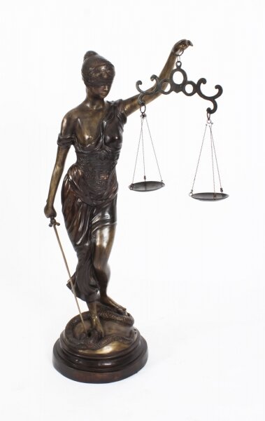 Vintage 4ft   Bronze "Lady Justice"  Statue  20th C | Ref. no. 03039 | Regent Antiques