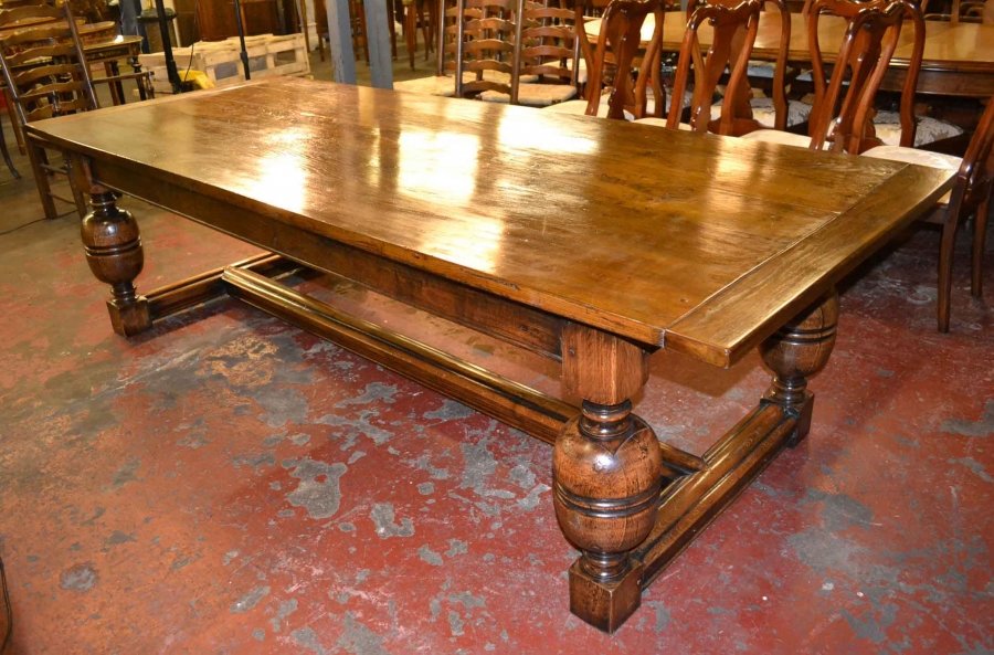 Antique solid shop oak dining table