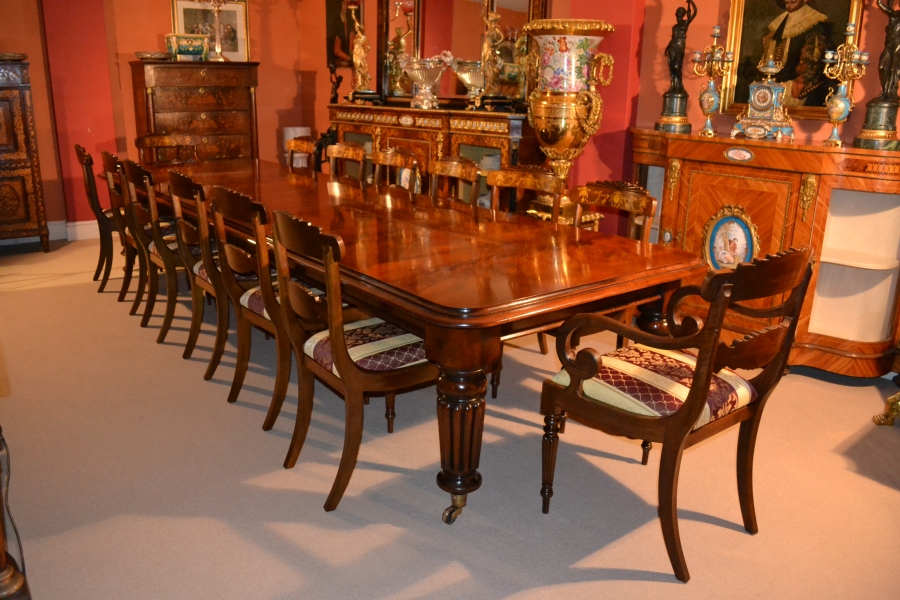 Vintage Victorian Mahogany Dining Table & 14 chairs | Ref. no. 03096c | Regent Antiques