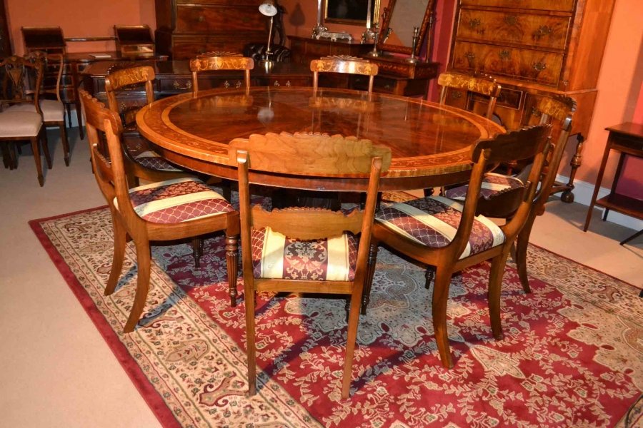 Vintage Dining Table 8 Ref No 03137a Regent Antiques Vintage Dining Table 8 Ref No, 6 Foot Round Dining Room Table