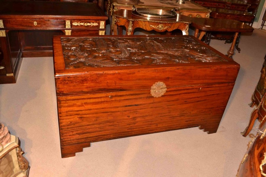Vintage Chinese Camphorwood Trunk Coffer C1950 | Ref. no. 03170 | Regent Antiques