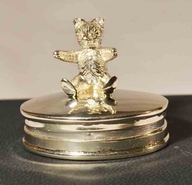 Charming Sterling Silver Teddy Toothbox Lovely Gift | Ref. no. 03181teddy | Regent Antiques