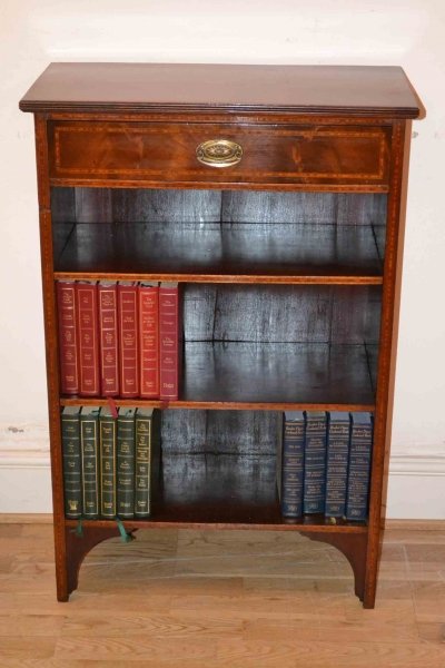 Antique Edwardian Mahogany Open Bookcase C1900 | Ref. no. 03211 | Regent Antiques