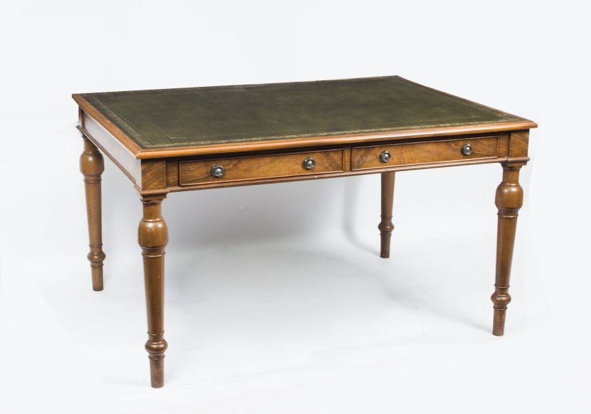 Vintage Victorian Style Walnut Writing Table Desk c.1930 | Ref. no. 03218 | Regent Antiques