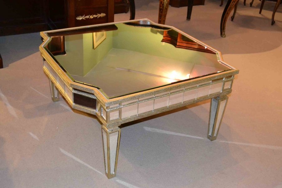 Stunning Art Deco Large Mirrored Coffee Table | Ref. no. 03263 | Regent Antiques