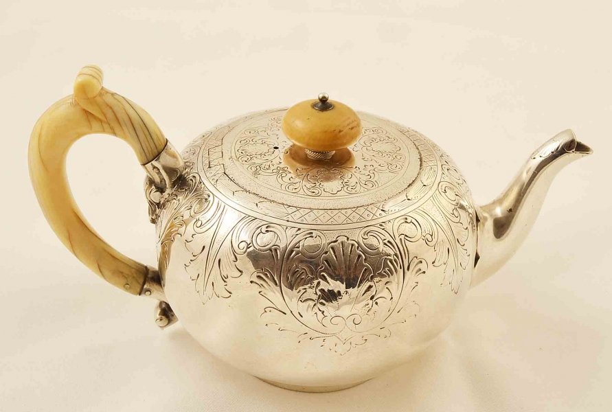 Antique Victorian Silver Batchelor\'s Teapot London 1857 | Ref. no. 03306 | Regent Antiques