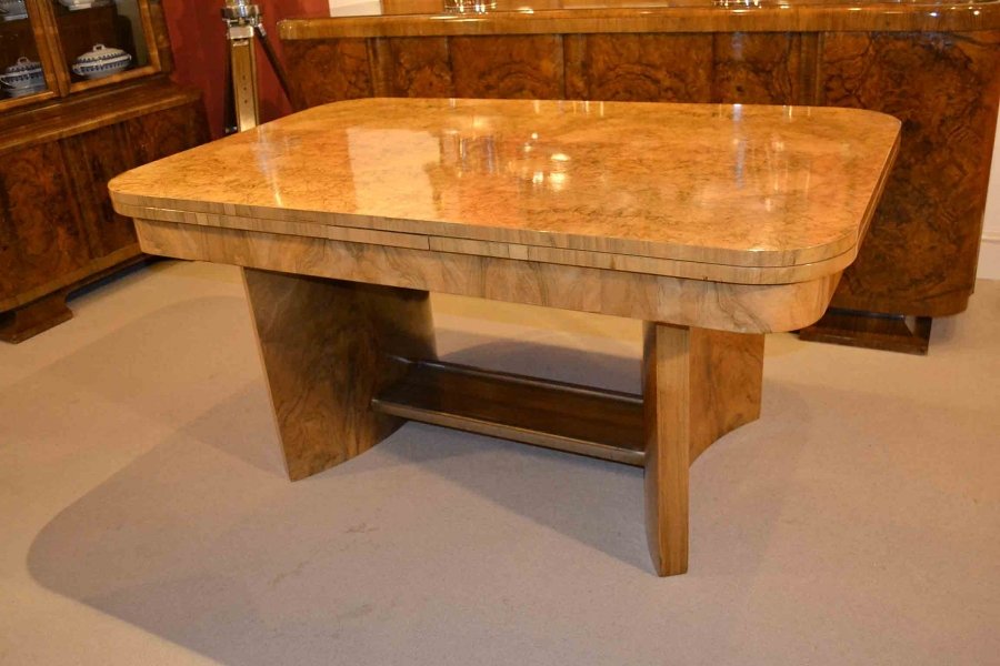 Antique Art Deco Burr Walnut Dining Table C1920 | Ref. no. 03312 | Regent Antiques