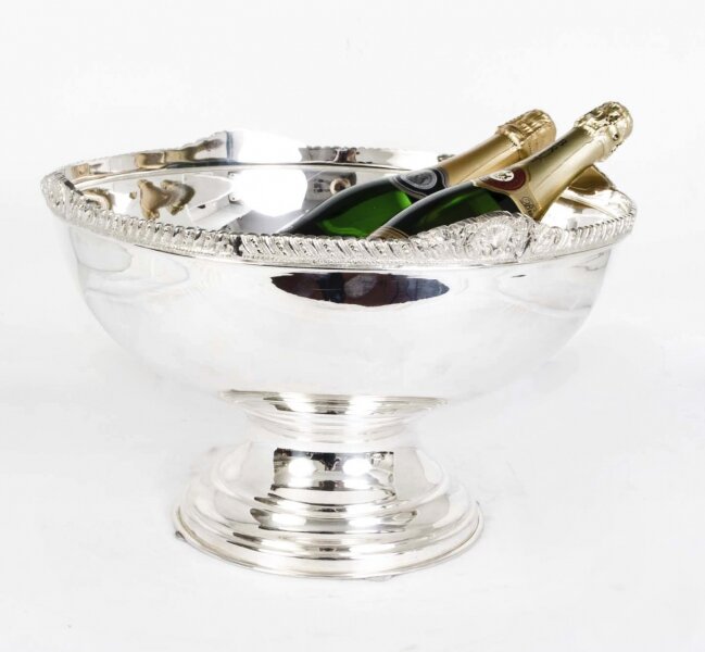 Vintage Large Silver Plated Punch Bowl Champagne Cooler 20th C | Ref. no. 03321 | Regent Antiques