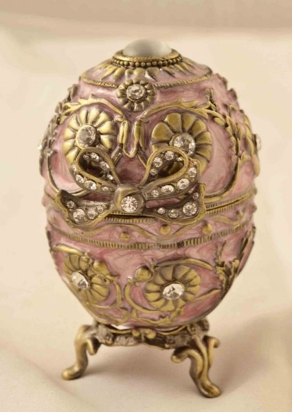 Stunning Pink Russian Style Ornate Enamel Egg | Ref. no. 03327 | Regent Antiques