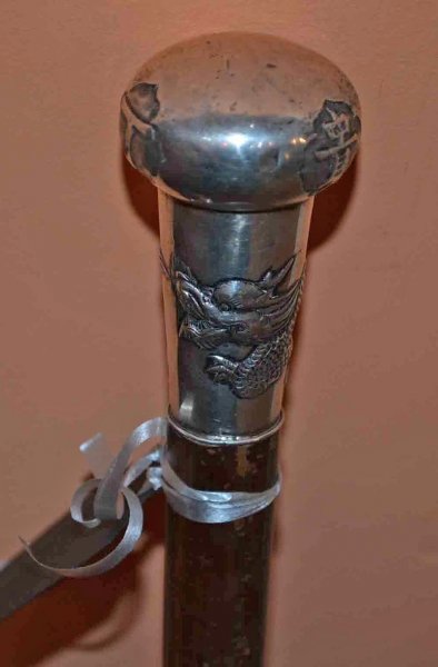Antique Chinese Silver Handled Walking Stick Cane | Ref. no. 03357 | Regent Antiques